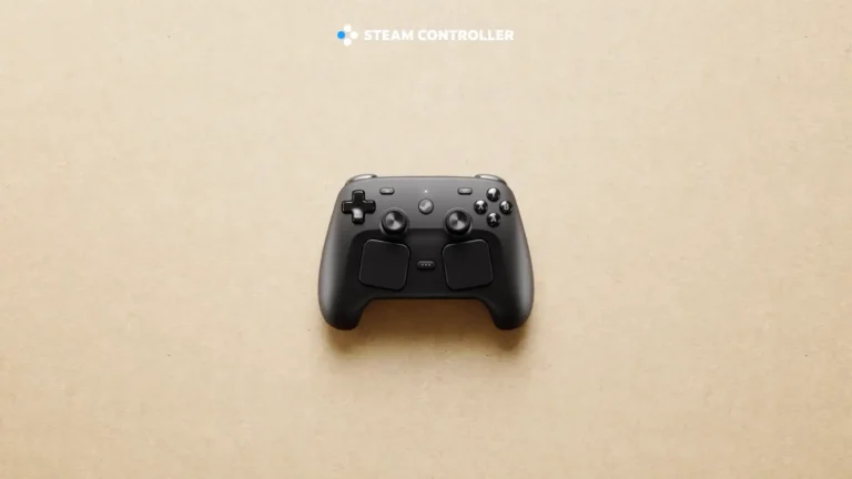 The Steam Controller shot from above